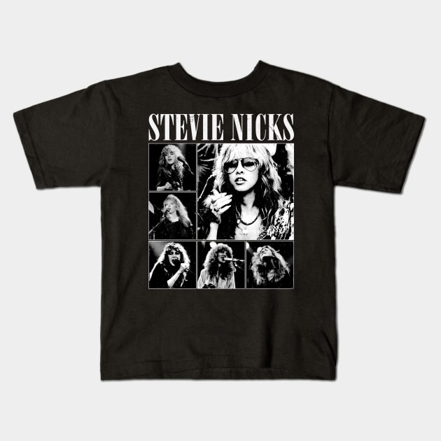 Stevie Nicks Vintage, Retro 90s Stevie Nicks, Fleetwood Mac Band, Fleetwood Mac Retro Graphic Kids T-Shirt by Hoahip